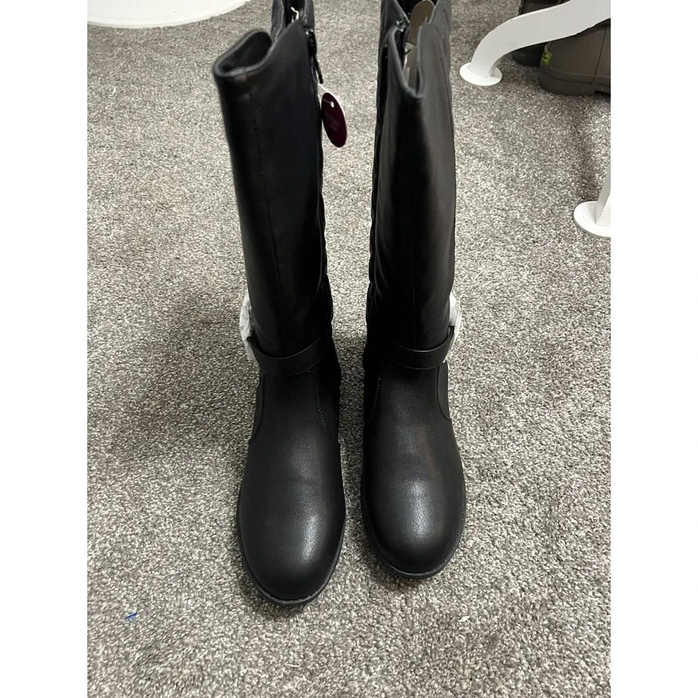 Sonoma Black Girls Knee High Boots Size 5‎ Memory Foam
